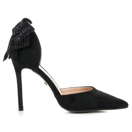 Seastar Tacones de ante con lazo negro
