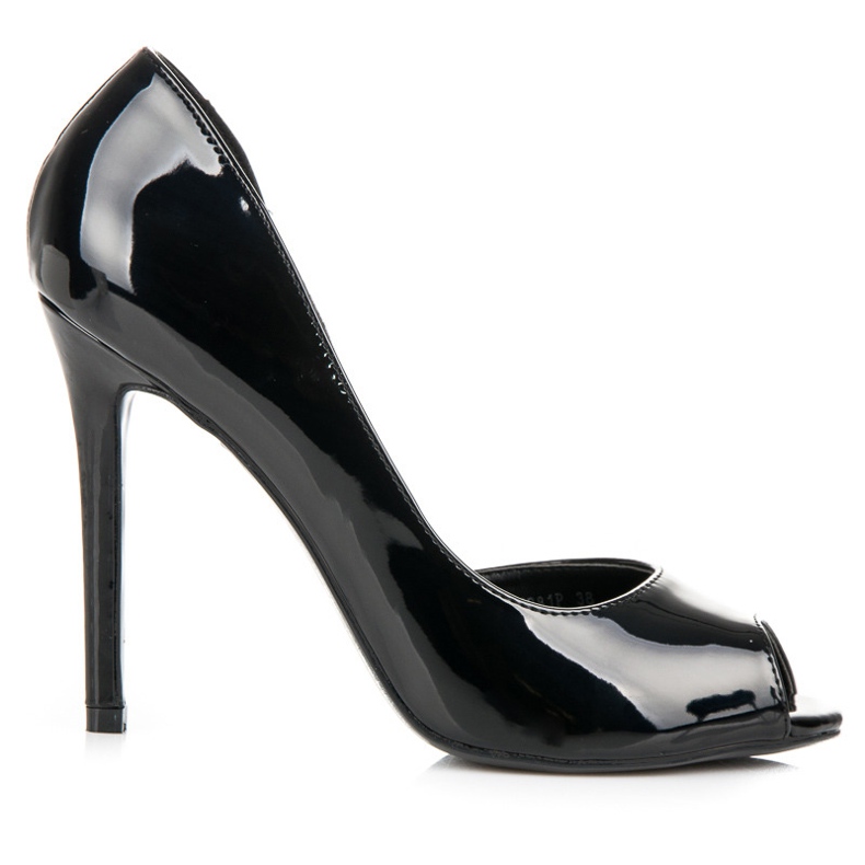 Seastar Tacones abiertos lacados negro Seastar Tacones abiertos lacados negro