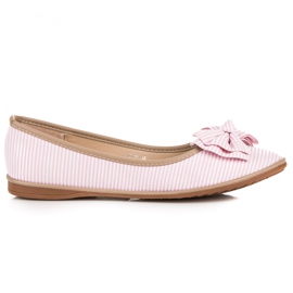 Seastar Bailarinas canalé con lazo rosado