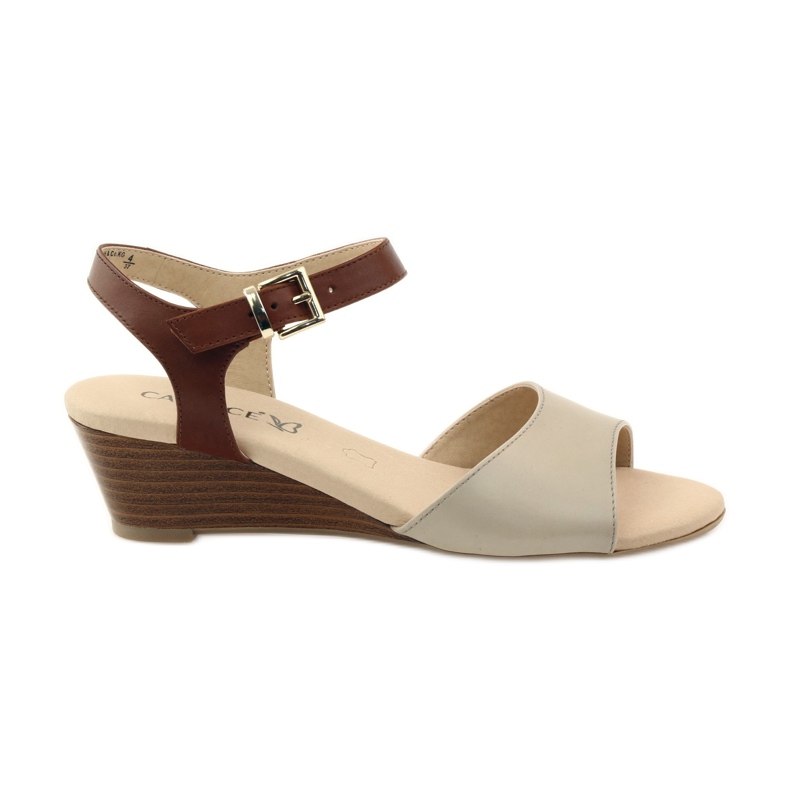 Caprice zapatos de mujer sandalias de piel 28213 marrón
