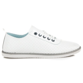 Zapatillas primaverales con ribete blanco