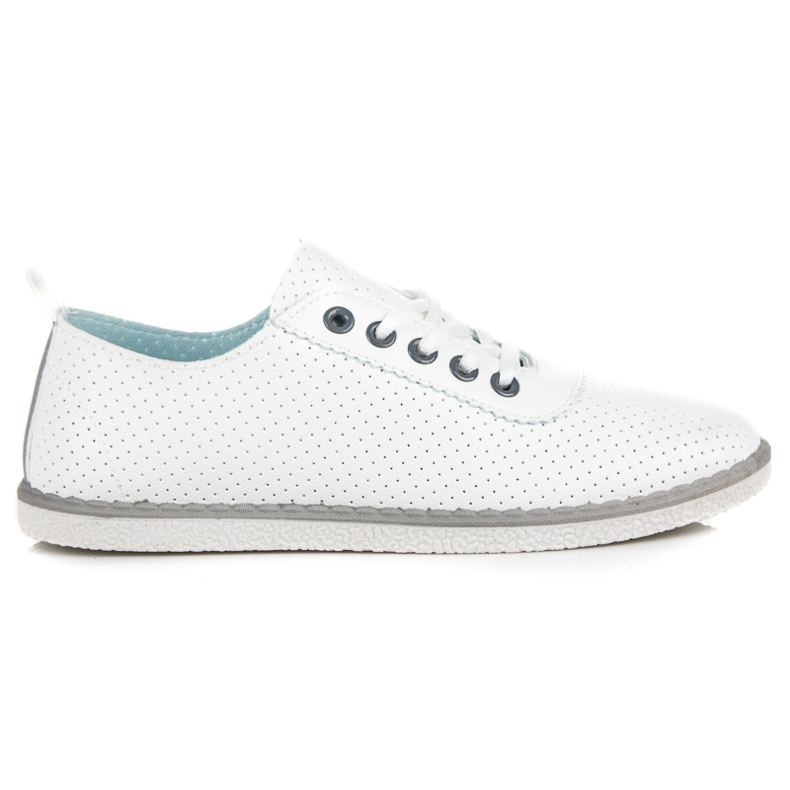 Zapatillas primaverales con ribete blanco
