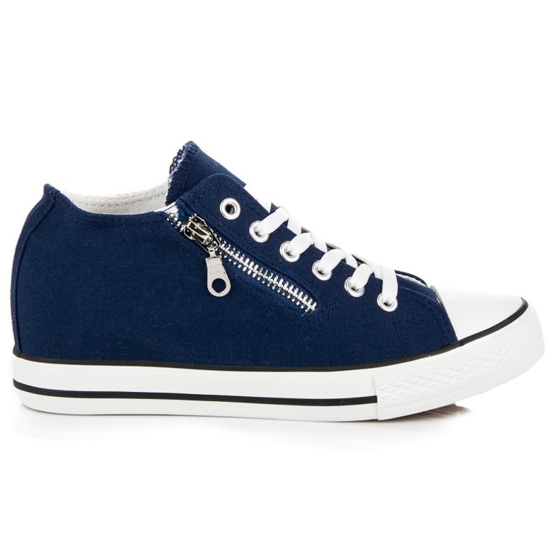 Kayla zapatillas cuña atadas azul