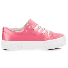 Kylie Zapatillas de satén en la plataforma rosado