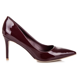 Vices Tacones lacados burdeos rojo Vices Tacones lacados burdeos rojo