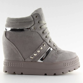 Gris Deportivas grises de mujer AT-0650-L Gris