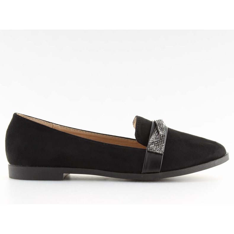 Negro Mocasines negros de mujer H8-110 Black