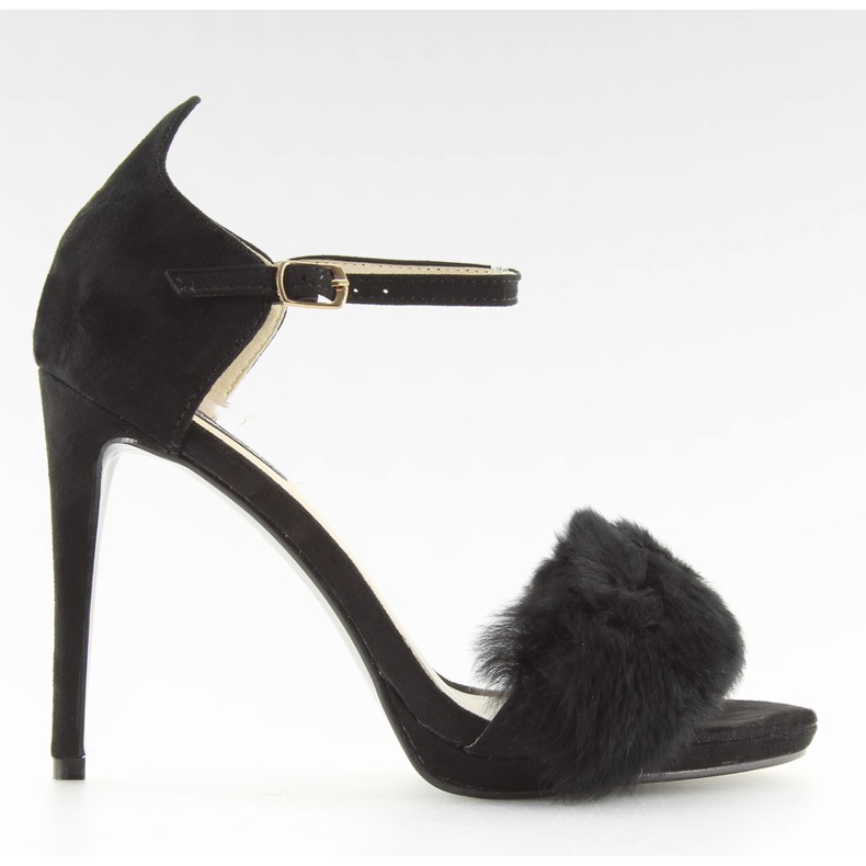 Sandalias en un estilete negro L6120 negro