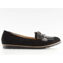 Negro Mocasines negros de mujer DM30P Black
