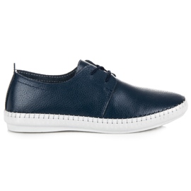Vinceza Zapatillas Ligeras De Cuero Atadas azul