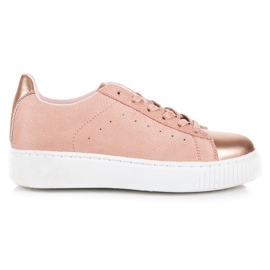 Zapatillas atadas con estampado de serpiente rosa