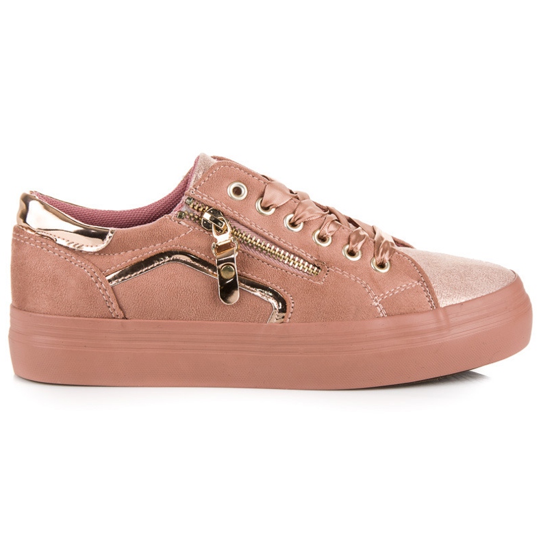 Zapatillas En La Plataforma En La Encuadernación rosado