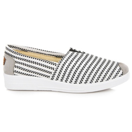 Zapatillas slip-on con rayas negro blanco
