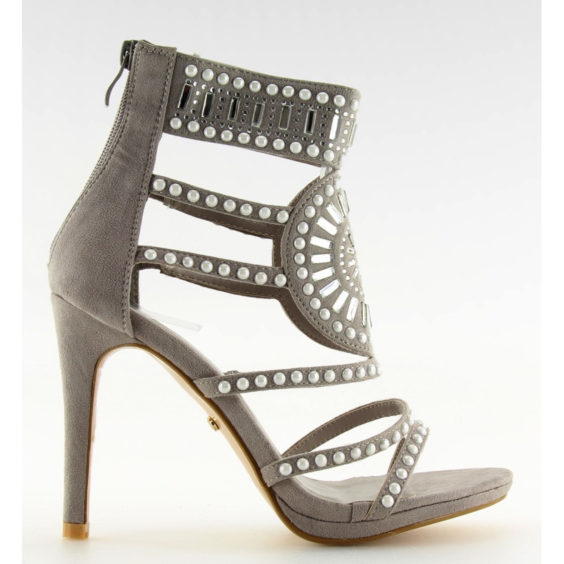 Sandalias gladiadoras grises GH-2776 gris