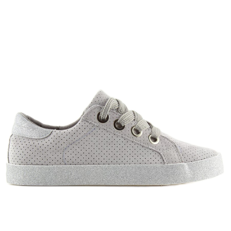 Gris Zapatillas grises de mujer AK03P Gris