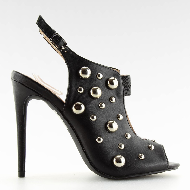 Negro Sandalias con tachuelas negro 708-11 Negro