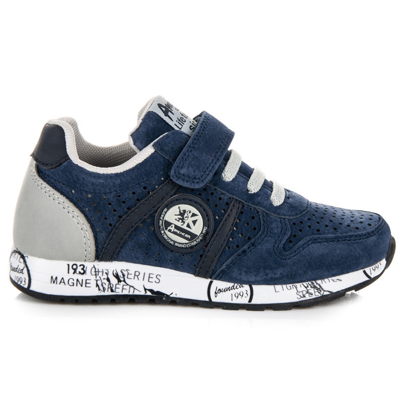 American Club Deportivas con elástico y velcro azul American Club Deportivas con elástico y velcro azul