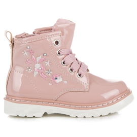 American Club Zapatillas de club americano con cremallera rosa