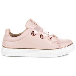 American Club Zapatillas atadas con una cinta rosado American Club Zapatillas atadas con una cinta rosado