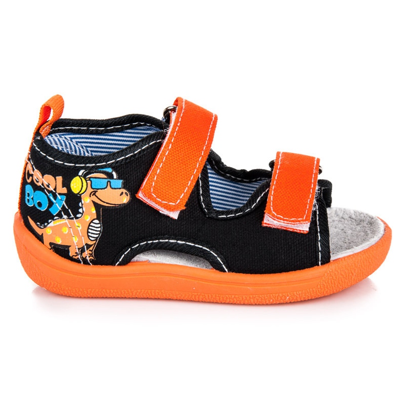 American Club Pantuflas Con Punta Abierta negro