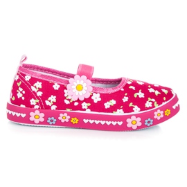American Club Zapatillas de flores rosa