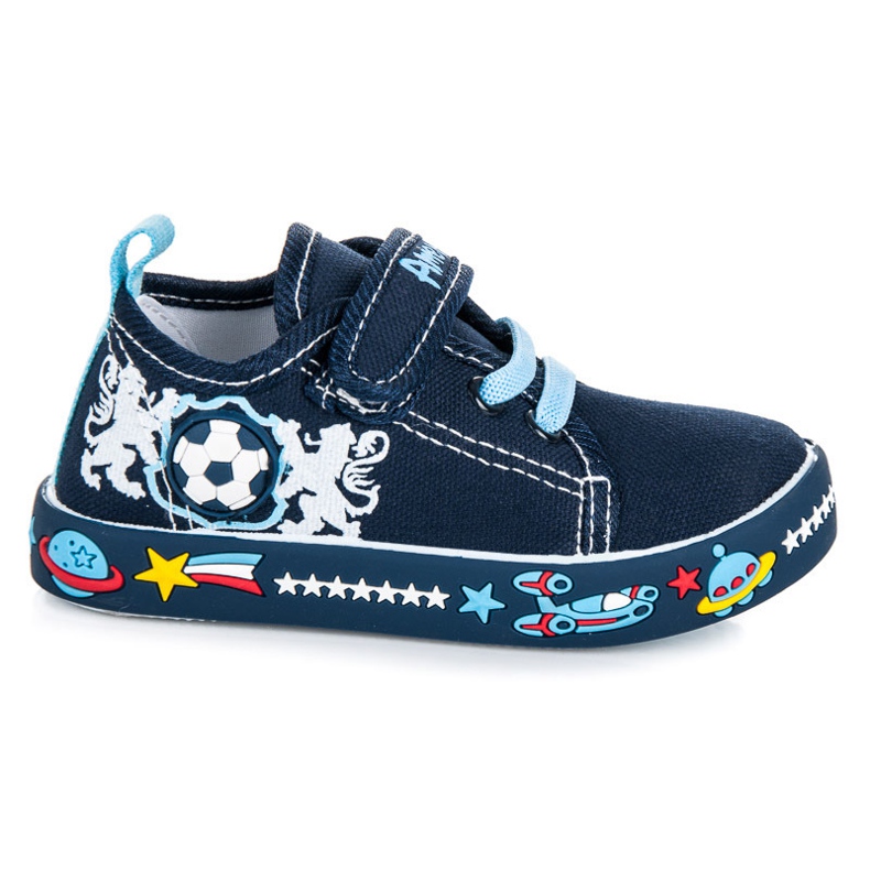 American Club Deportivas con elástico para niño azul