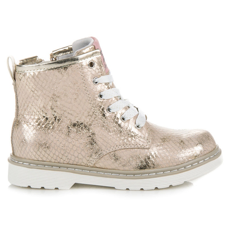 Zapatos American Club con estampado de serpiente amarillo