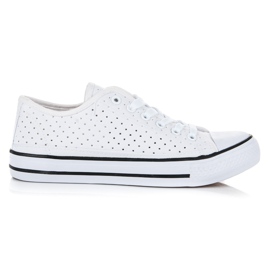 Deportivas clásicas caladas blanco