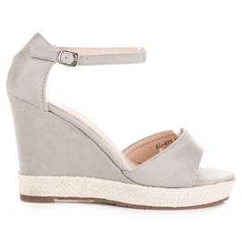 Seastar Sandalias cuña ante gris