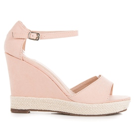 Seastar Sandalias cuña ante rosado