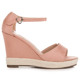 Seastar Sandalias cuña ante rosado