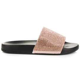 Babuchas con cristales rosa