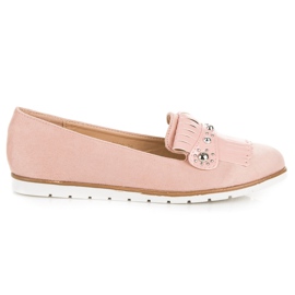 Seastar Mocasines Ante Flecos rosado