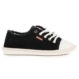 Seastar Alpargatas con cordones negro