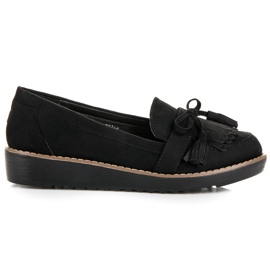 Seastar Mocasines con flecos negro