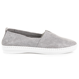 Slipons de piel VINCEZA gris