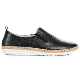 Alpargatas VINCEZA de piel negro