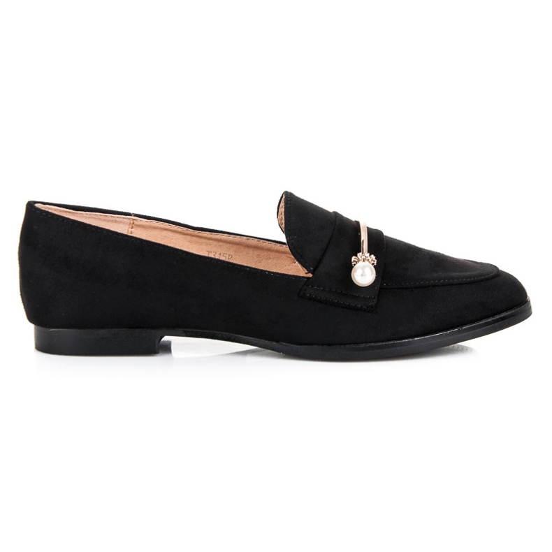 Seastar Mocasines con perlas negro