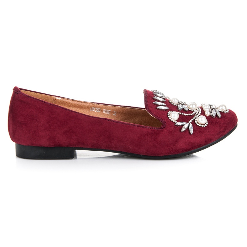 Lovery Mocasines decorativos granate rojo