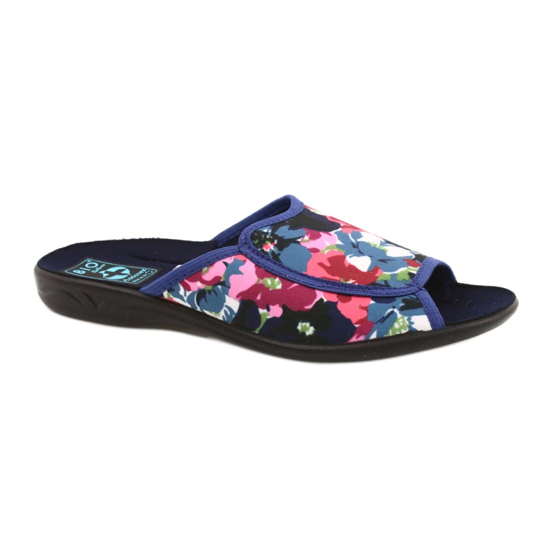 Babucha mujer con flores Adanex 23000 rojo azul marino rosado verde