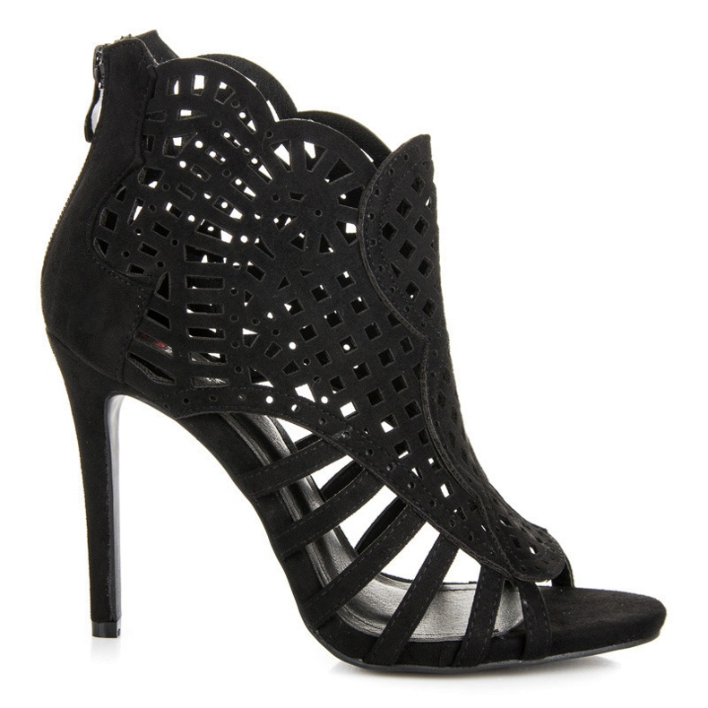 Seastar Sandalias caladas en un control deslizante negro
