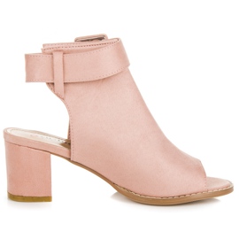 Seastar Botas peep toe rosas rosado