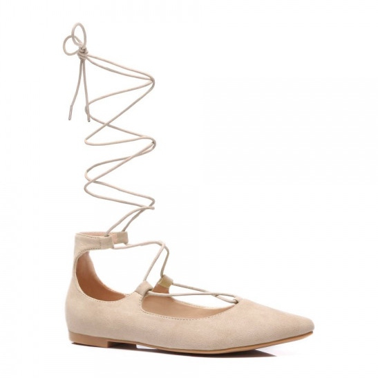 Vices Bailarinas atadas pastel marrón Vices Bailarinas atadas pastel marrón