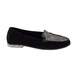 Mocasines Sergio Leone 721 de ante negro gris