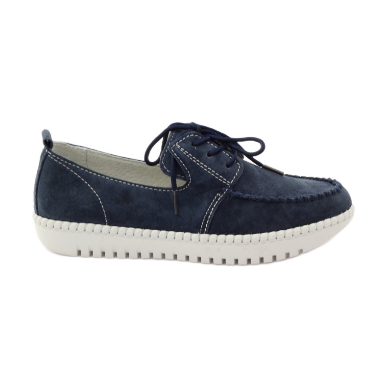 Creepers piel Filippo 020 azul marino