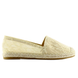 Alpargatas de encaje beige BB15P Beige