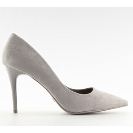 Gris GF-JX78 Stilettos grises para mujer