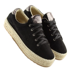 Negro BB01P Deportivas alpargatas negras Negro BB01P Deportivas alpargatas negras
