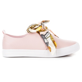 Seastar Zapatillas con estilo atadas con una cinta rosado
