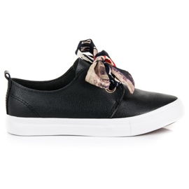 Seastar Zapatillas con estilo atadas con una cinta negro